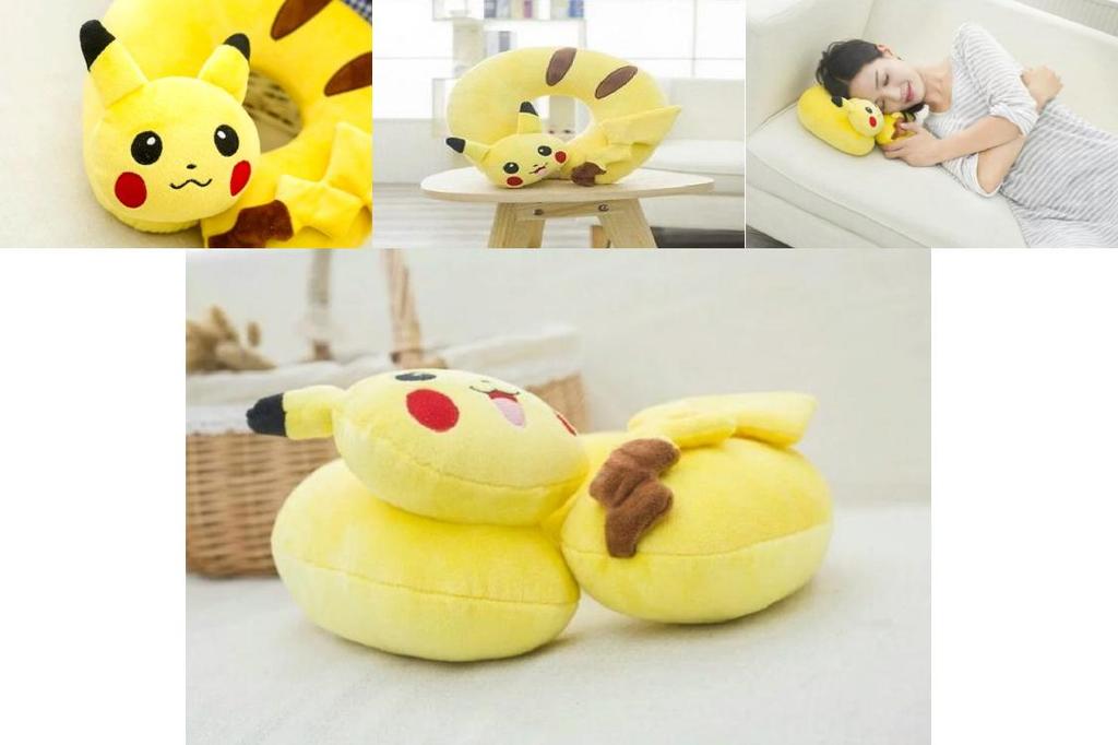 Pikachu U Shaped Neck Pillow For Travel And Rest With Logo Printing