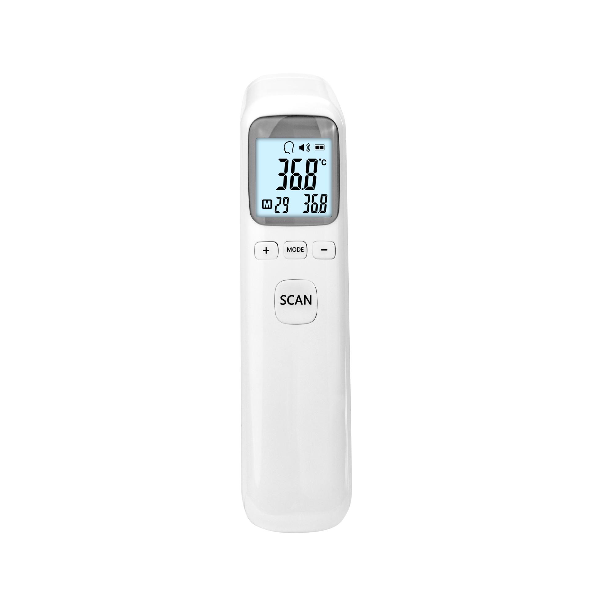 Medical Non-contact Human Fever Infrared Ear and Forehead Infrared Laser Digital Thermometer for Adults and Children Plastic
