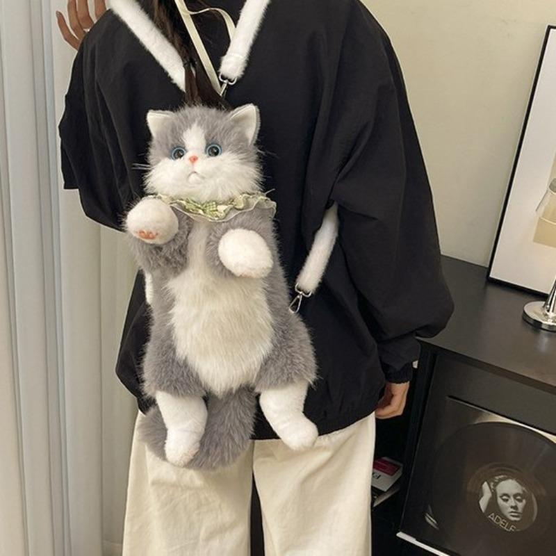 Cat Will Call Cat Plush Toy Ragdoll Cat Doll Kitten Doll Gift Sleeping Ornament Backpack