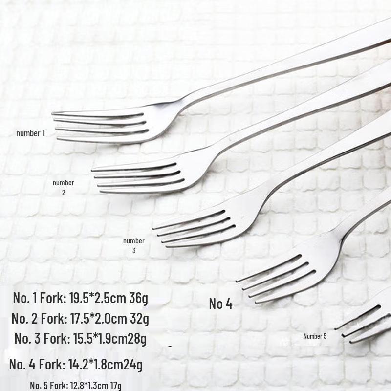 

LONSAN European Square Handle Stainless Steel Dinnerware 5-piece set