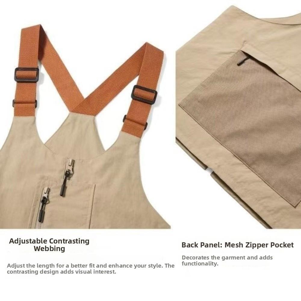 Gilet Veste Respirant d'Extérieur Sac d'Épaule Gilet Créatif à Sangle Réglable Sports d'Extérieur
