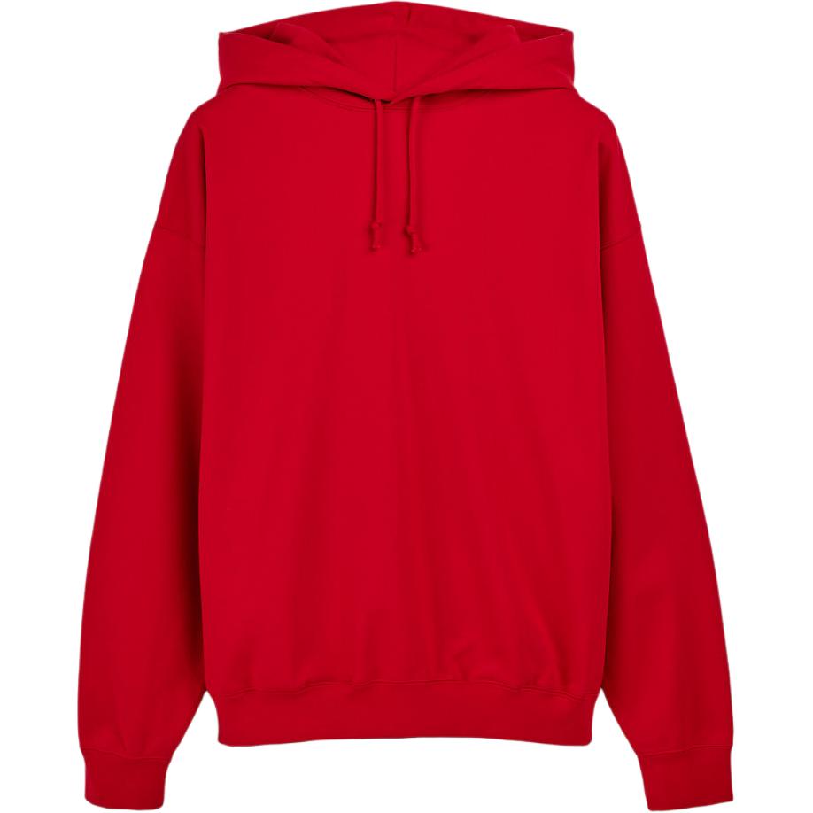 Y-3 SS25 Letter Print Drawstring Ribbed Edge Hooded Sweatshirt Unisex sweatshirt Red JM3230