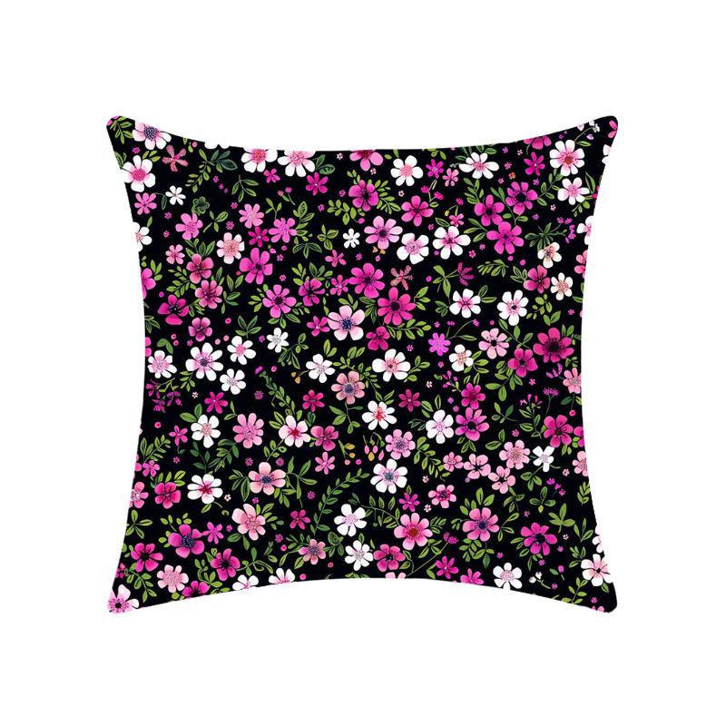 New Floral Floral Series Pillow Case Soft Car Home Decoration Bedroom Bedside Pillow Cushion Cover