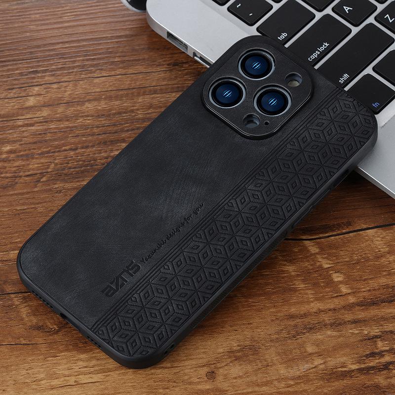Apple 17 Phone Case: New Skin Feel, Printed Leather Texture, Drop-Proof, Protective Case for 12, 13, 15 Pro.