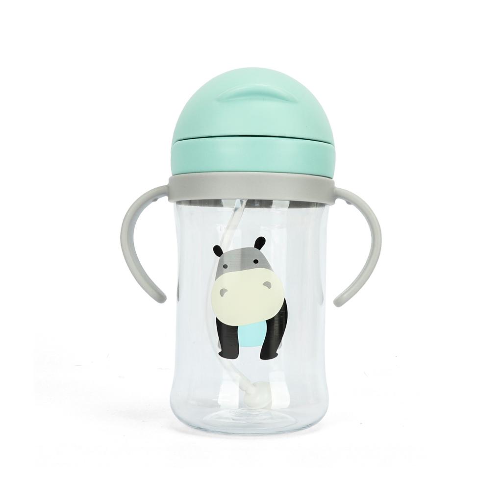 High-Quality Children Water Bottle 250ml/350ml Featuring Straw and Anti Leak Silicone Ball Wide Mouth Baby/Toddler Sippy Cup