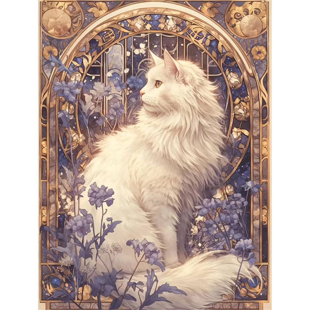 Resin 2026 New 5D Diy Diamond Painting Animal Cat Full Square Round Mosaic Flower Complete Kit Art Wall Decor Gift