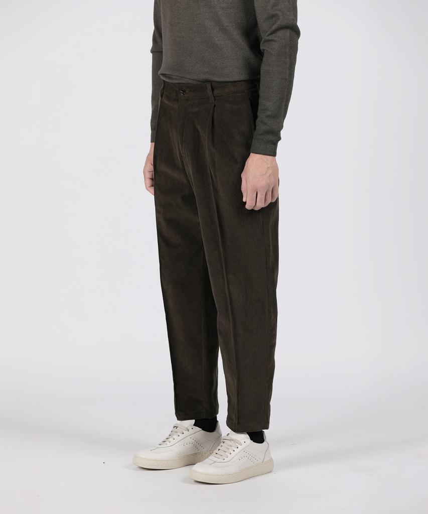 PANICALE Khaki Balloon Fit Corduroy Pants