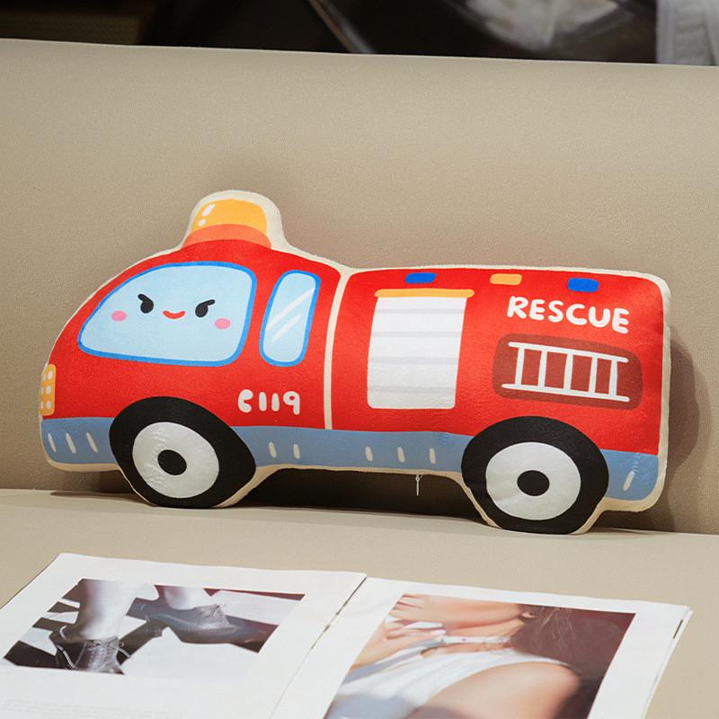 Truck Excavator Fire Plush Doll For Kids Soft Toy Birthday Decoration Present