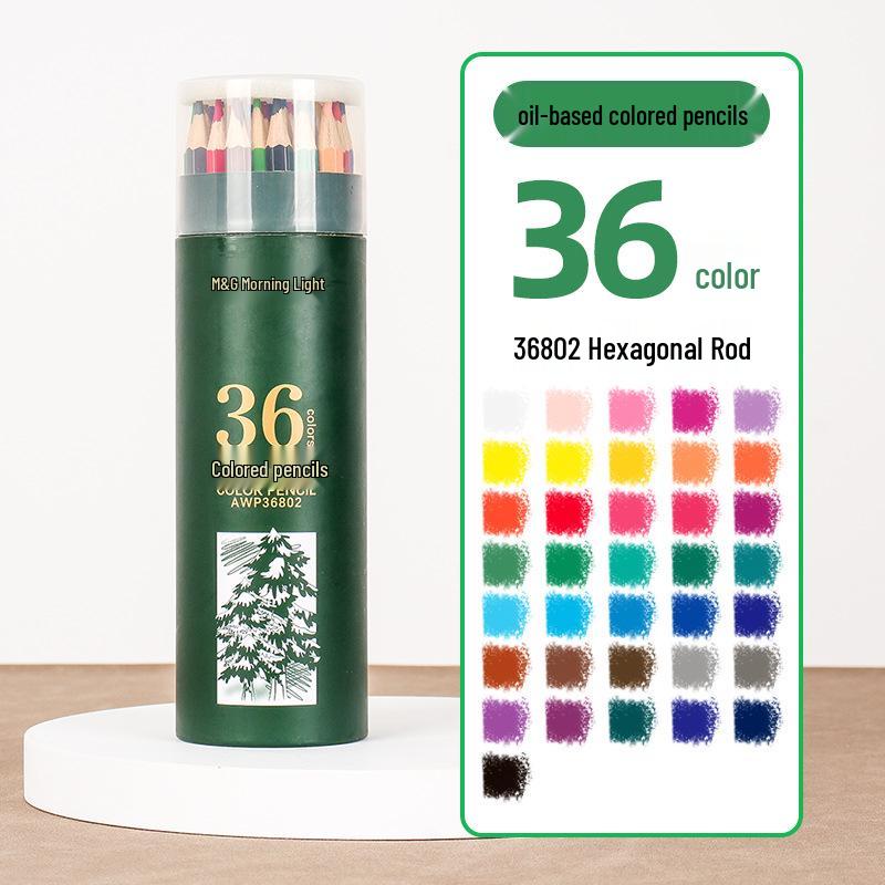 Morning Light No-Sharpen Water-Soluble & Oil-Based Colored Pencils for Kindergarten & Primary Students