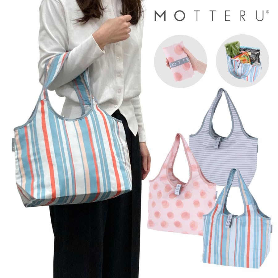 MOTTERU Kururito Cooler Mini Market Bag Pattern Insulated Tote Shopping Eco Tote Day Gift Collection, Bag, Bag, Bag, Compact, Stylish, Aluminum,