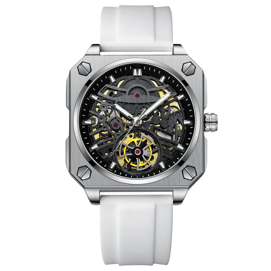 RORIOS Automatic Mechanical Wristwatch with Luminous Waterproof for Daily Perfect for Work or Stylish and Simple Perfect for Christmas Black Men's