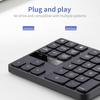 2.4G Wireless Numeric Keyboard Portable 35 Keys Financial Accounting   Keyboard Built-in Re Able Battery Black