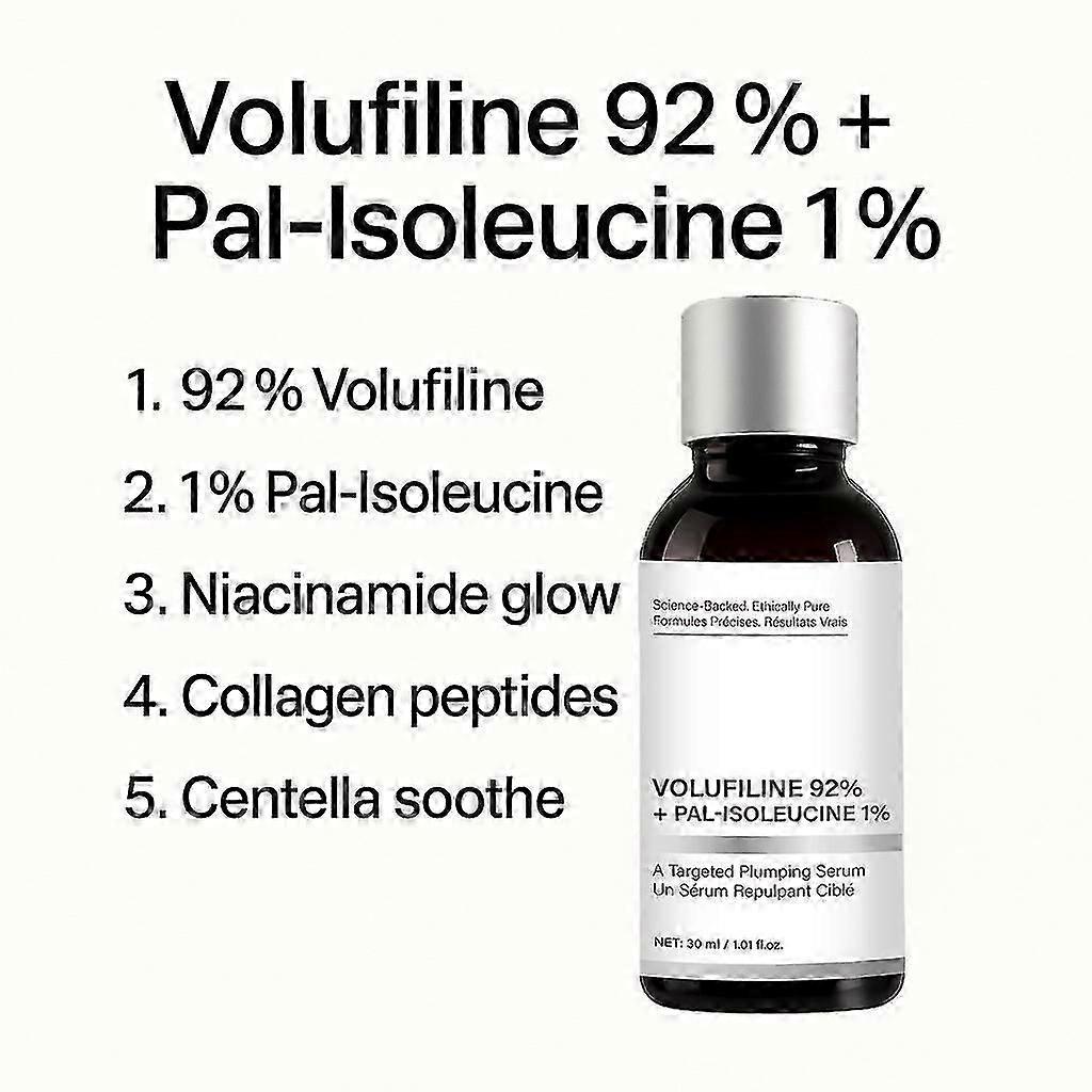 1-3x Volufiline 92% + Pal-Isoleucine 1% Plumping Anhydrous Serum, Volufiline Serum, Facial Skincare for Loss of Volume, Skin Elasticity, 30ml