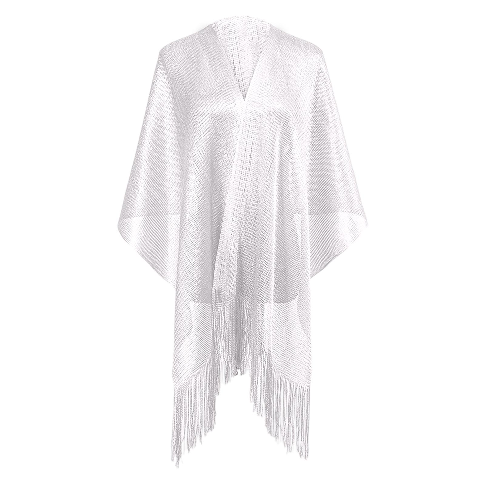 

Women s Color Versatile Shawl Draped With A Flat Scarf One Size білий
