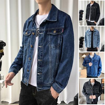 Herbst und Winter Herren Jeansjacken, Wintermäntel, Jacken, Herren modisch und schön koreanischen Stil plus Samt optional
