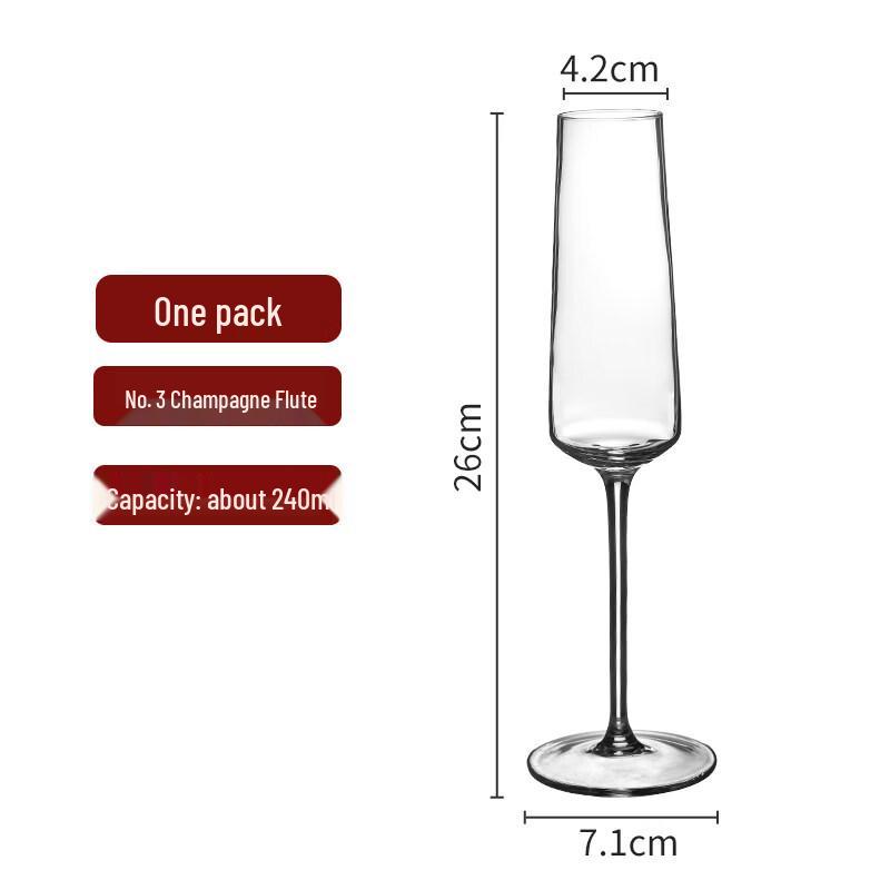 ZISIZ Crystal Glass Champagne Flute