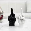 American Middle Finger Gesture Resin Sculpture for Creative Home Decor