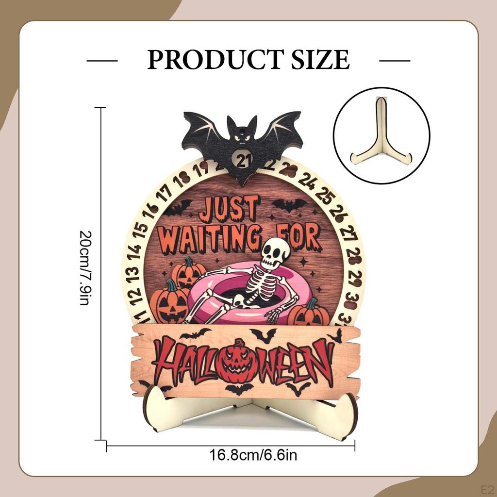 Halloween Advent Calendar Collectible Art Crafts with Base Table Centerpiece Style A