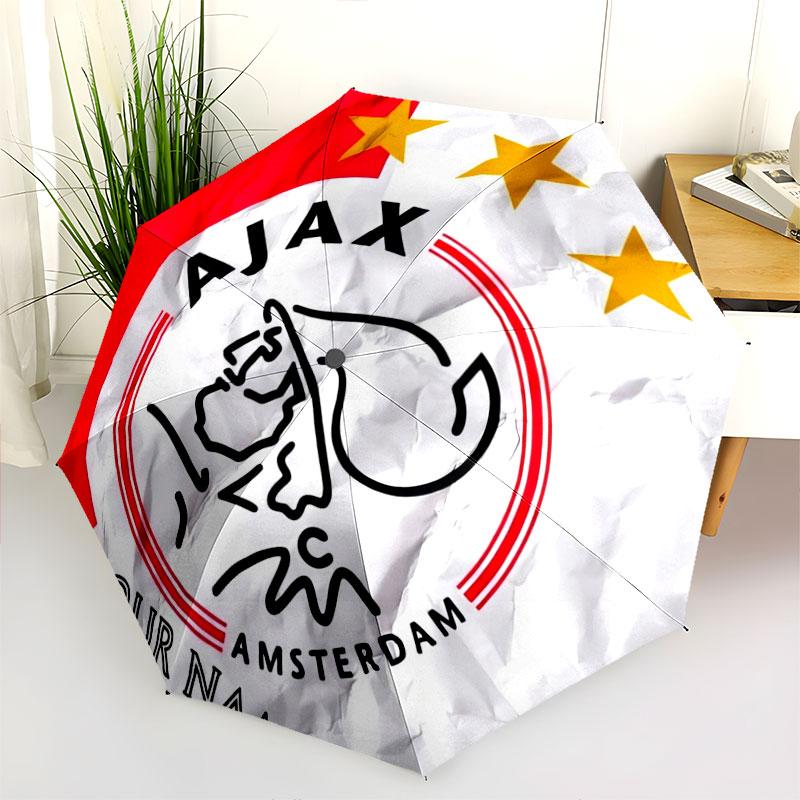 1 PC Automatic Folding Umbrella - AFC Ajax Custom Name Pattern, Portable & Foldable Design with 8 Ribs, Christmas Birthday Gifts
