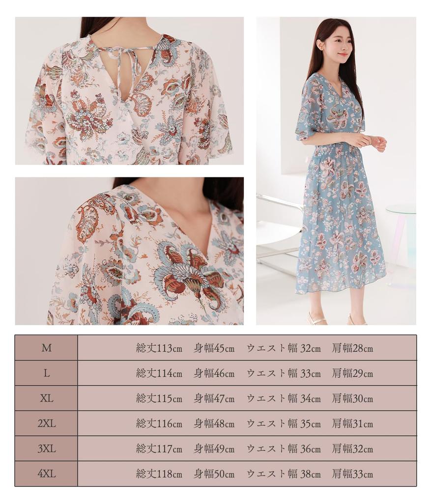 Sleeping Sheep Short Sleeve Summer Button Floral Long Plus Junior High Floral Short Sleeve Dress, Chiffon, Flared, Blue, Pattern, Knee-Length, Print,