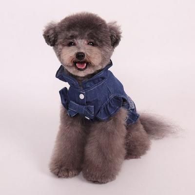 Ding Dong Pet Puppy Mu Denim Crop Harness, Jincheong