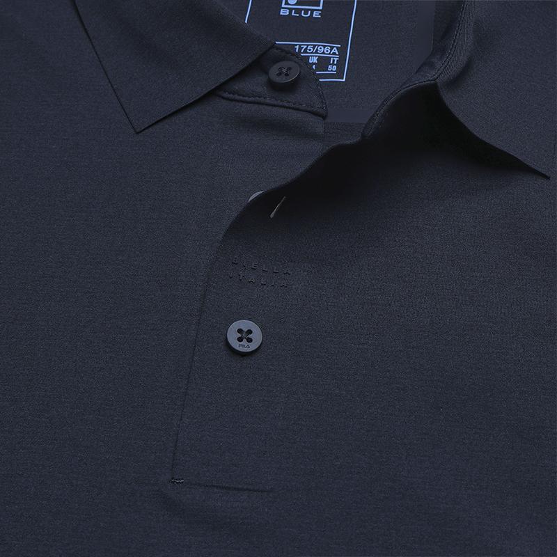 FILA Blue Moisture-Wicking Antibacterial Simple Comfortable Short Sleeve Polo Shirt Men tops F11M632101F-DB