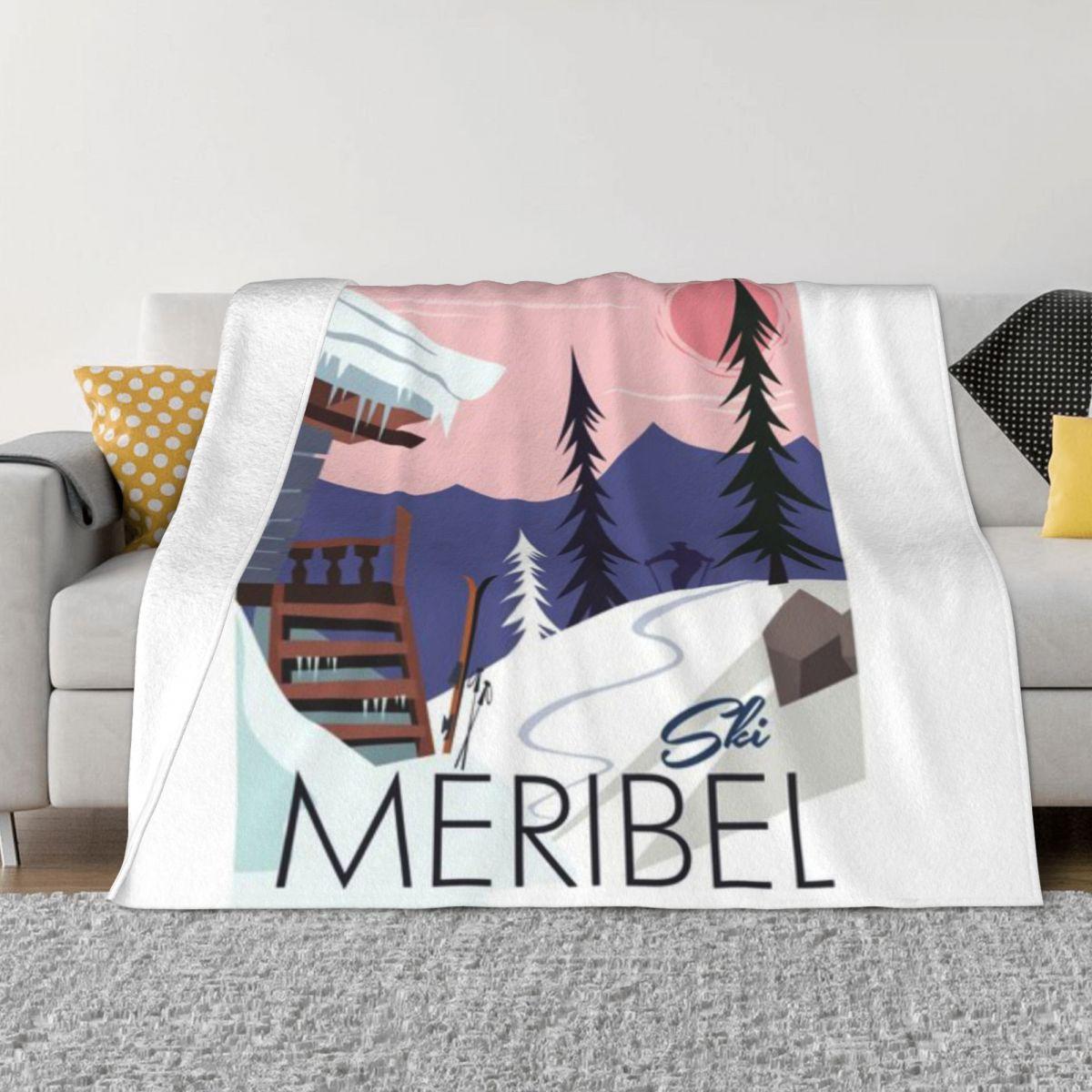 Meribel Poster Custom Gift An Ultra-Soft Micro Fleece Blanket 50x60in
