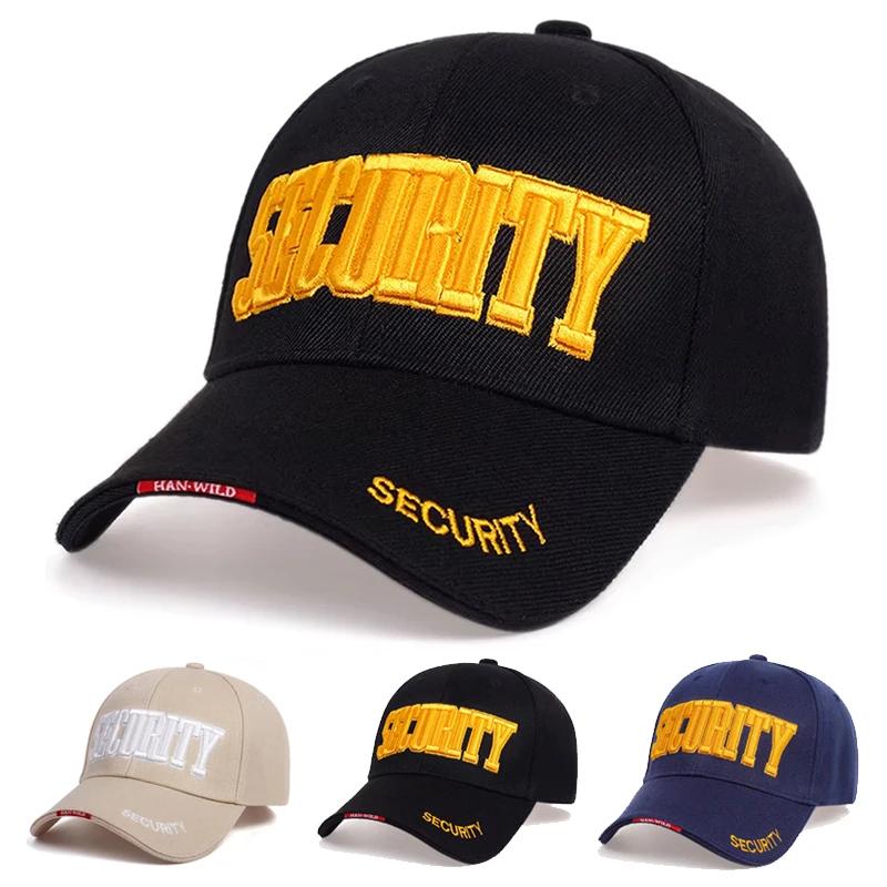 Yiran Bag Women's Unisex Security Letter Embroidery Baseball Caps Spring Autumn Outdoor Sunscreen Hat Adjustable Casual Trucker Hats