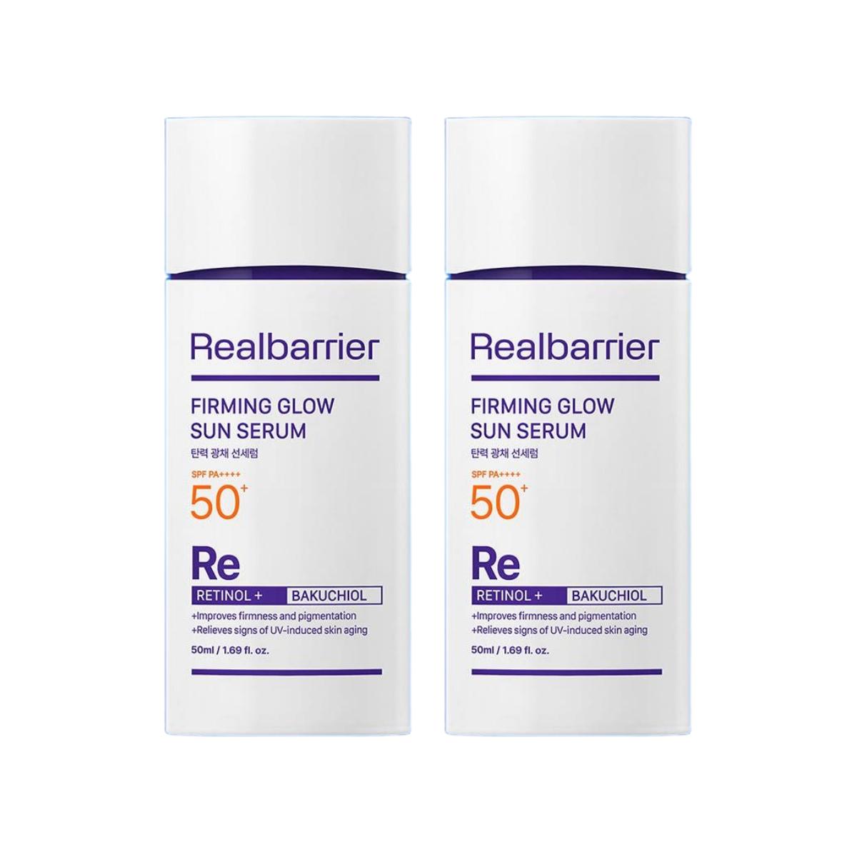 

Real Barrier Tension Glow Sun Serum SPF50+ PA++++ Сияние и Эластичность Двойная Упаковка (50 мл х 2 шт.)
