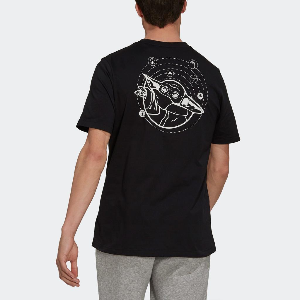 Adidas T Shirts Men's Black Crew Neck Moderate Straight Fit GS6214