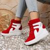 Sneakers Women New High Top Platform Casual Wedges Sneakers Autumn Winter Female Black Internal Increase Vulcanize Women Shoes