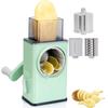 2026 New New Rotary Vegatble Grater Manual Mandoline Slicer with 3 Drum Blades Kitchen Vegetable Slicer Grater Cutter