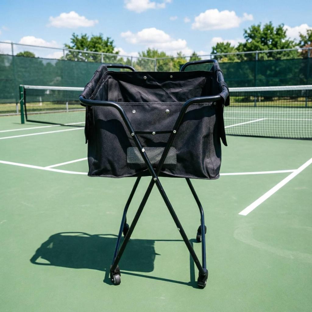 Foldable Ball Collection Cart Lightweight Equipment Sturdy for Coaches