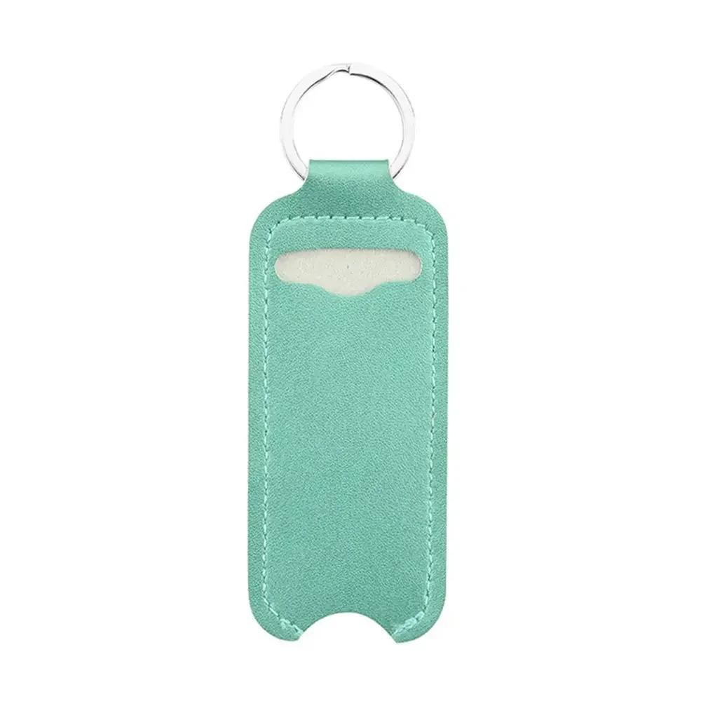 

New PU Leather Lip Balm Bag Lippy Clip Lipstick Stand Keychain Holder Chapstick Holder Key Ring Holder Lipstick Keychain Bag трава зеленый