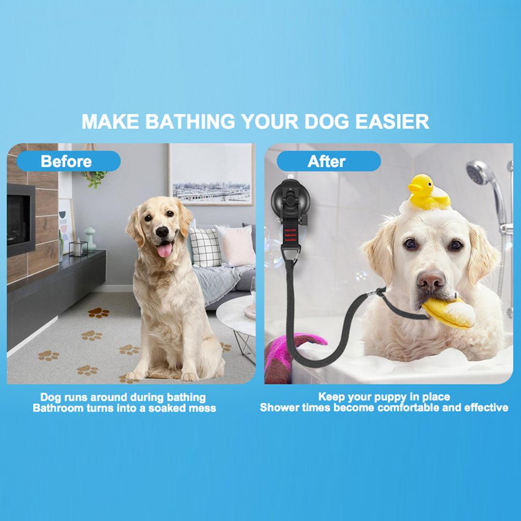 The Cat And Dog Bathing Lanyard With Suction Cup Can Be Adjusted To Fix The Cat Safety Rope, Which Is Used For Pet Shower, Bathing And Grooming