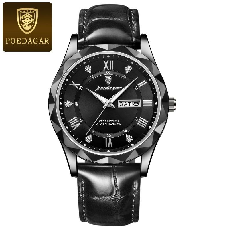 Top Brand Waterproof Luminous New Men's Watch Fashion New Quartz Luminous Double Calendar Men's Wristwatch