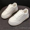 Women's Trendy White Platform Sneakers - Versatile Spring/Autumn Skate Shoes, Breathable, Thick-Soled, New Hot-Selling Casual Sports Style, 2025.