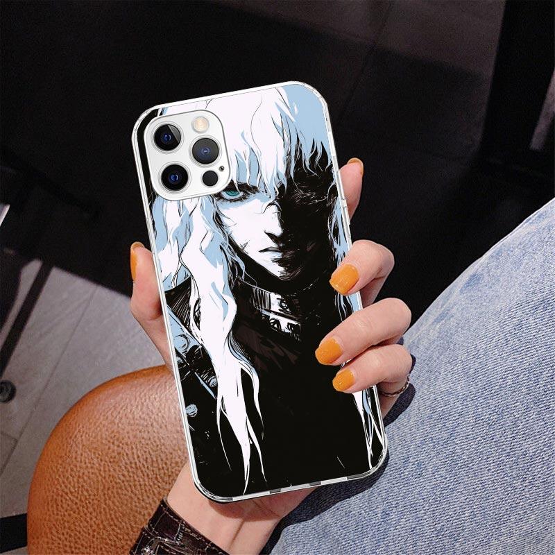 Black White G-Guts B-Berserks Phone Case For iPhone 13 12 Mini 11 Pro Max XS XR X SE 7 8 Plus 5S 5 6S 6 Gift Print Cover Fundas
