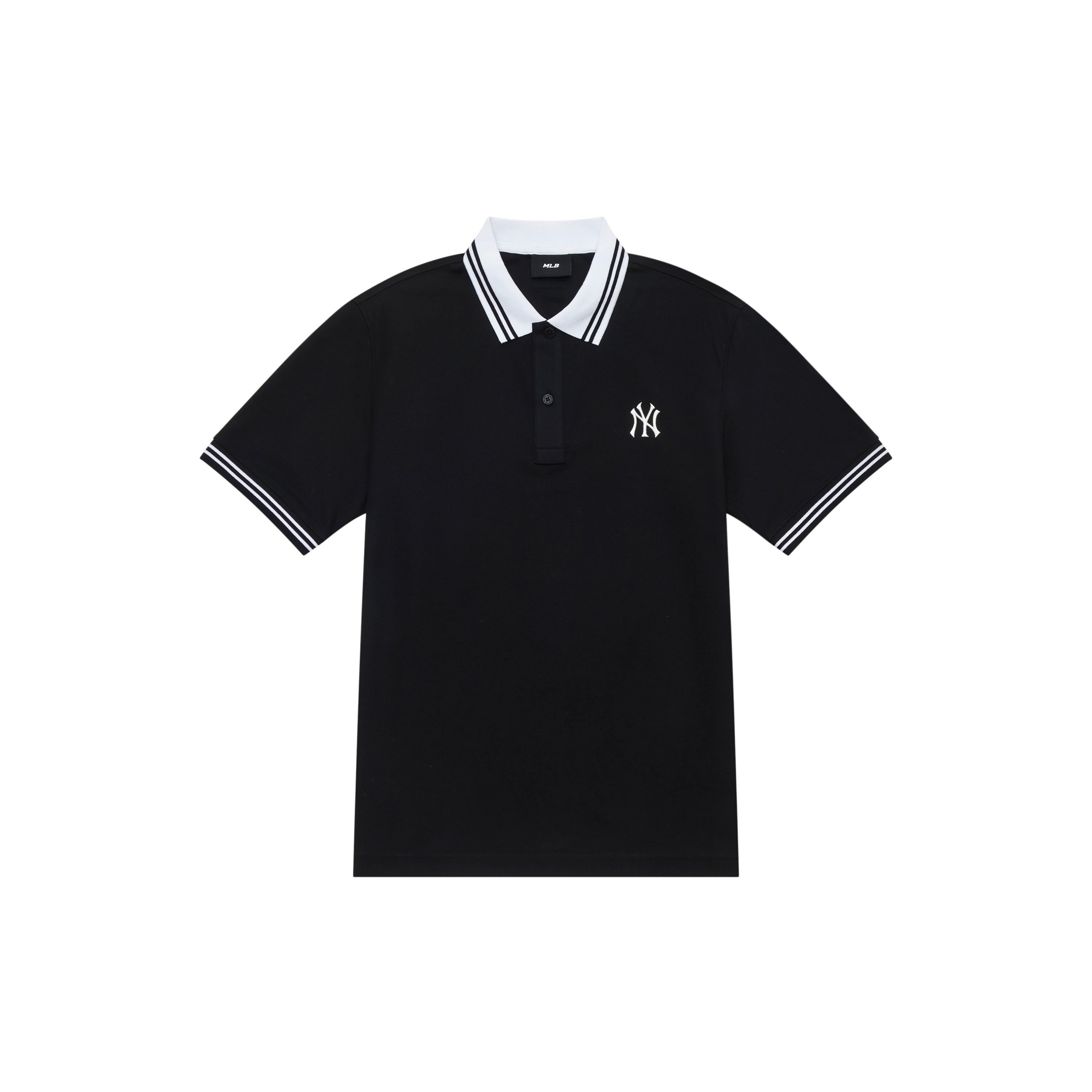 

New MLB New York Yankees MLB Basic Logo SS24 Polo Shirt Unisex Black 3APQB0243-50BKS M