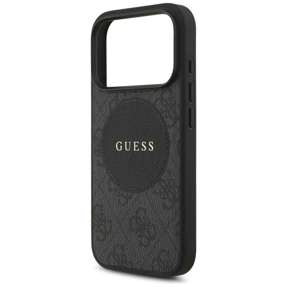 Guess 4G Circle Classic Logo MagSafe case for iPhone 17 Pro black