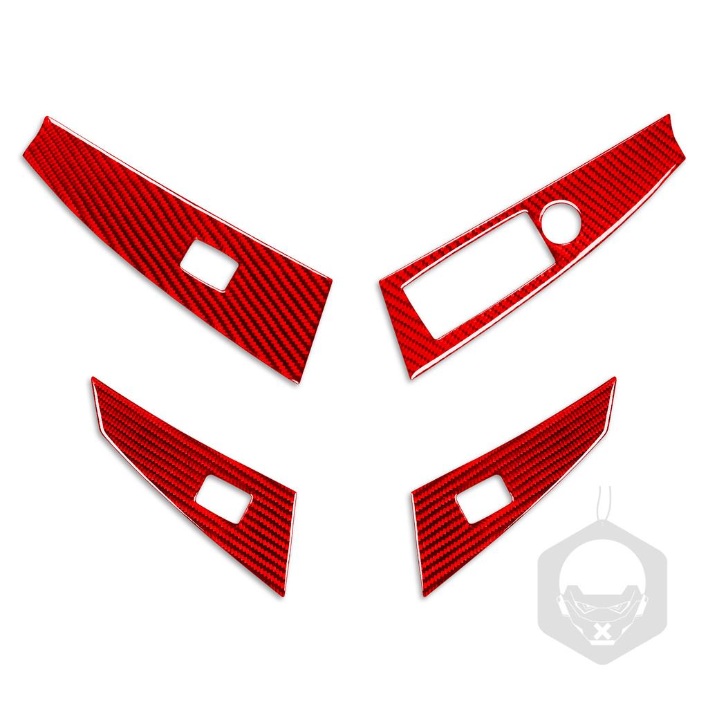 Pentru BMW Seria 5 E60 2004-2007, fibră de carbon, buton de ridicare a geamului, capac ornamental, accesorii pentru interiorul mașinii, decorare