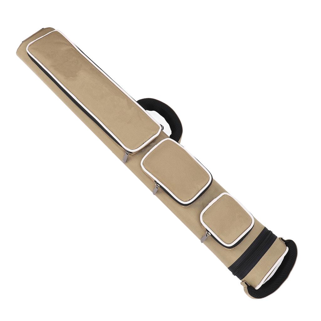 2 X 4 Pool Cue Case Water Resistant Billiard Stick Carrying Bag with Shoulder Strap and Handle Khaki
