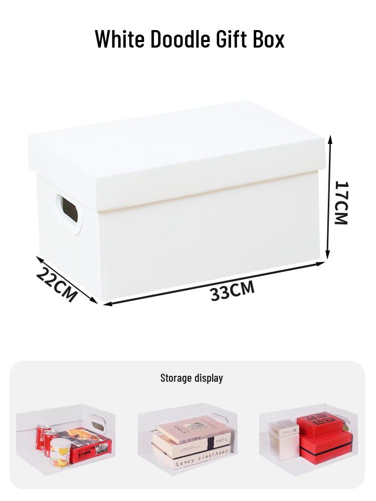 White Cardboard Surprise Gift Box for Birthday