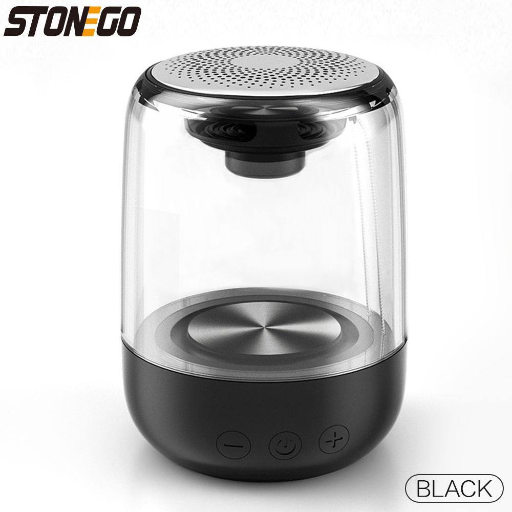 

Портативные Bluetooth-колонки STOENGO, Маленькие True Wireless Stereo (аппендикс) Динамик Прозрачный кристалл LED Музыкальный плеер с картой TF чёрный