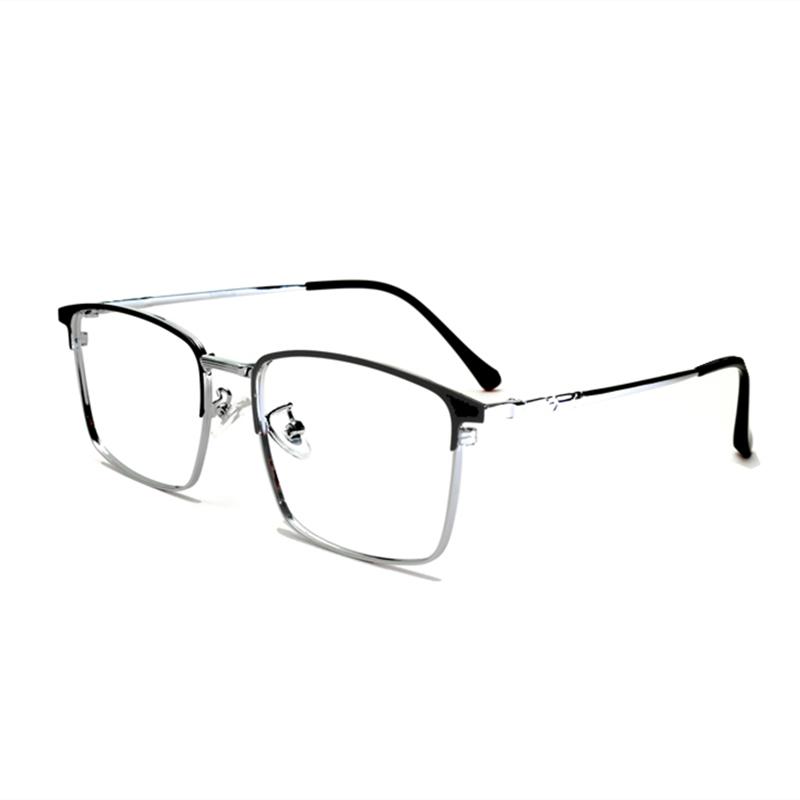 High Quality Ultralight Retro Pure Titanium Metal Anti Blue Light Reading Glasses For Men'S Square Presbyopia Glasses