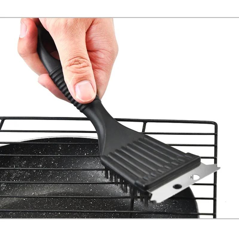 Barbecue Grill keféhez Acél drót sörték Grill tisztító kefék Tartós főzőeszköz kültéri otthoni BBQ gázkészlet tartozékok