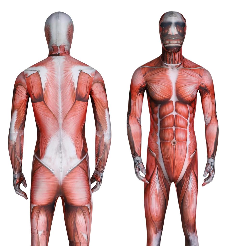 Attack on Titan Colossal Titan Full Body Zentai Cosplay Skin Tights Halloween Costume [kitamurasyokai] Costume, (L)