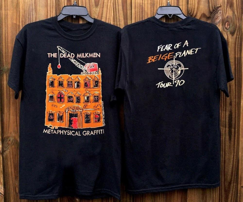 Vtg The Dead Milkmen Metaphysical Graffiti Cotton Black Unisex Shirt SE548 Unisex T-Shirt XXL