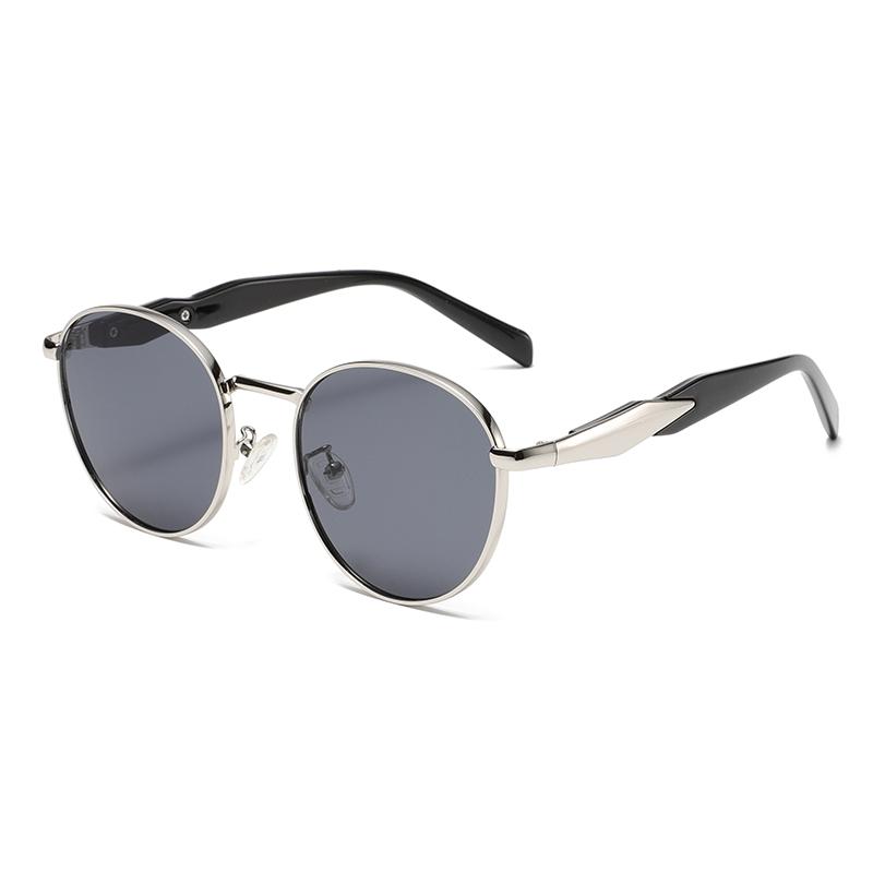 Vintage Round Sunglasses Men New Fashion Classic Metal Rim Sun Glasses Retro Trendy Luxury Brand Design Outdoor Shades