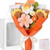 Handmade Knitted Yarn Bouquet: Crocheted Roses, Lilies, Tulips, and Gesang Flowers for Valentine's Day